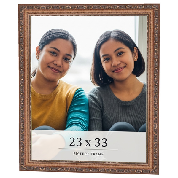 23x33 Frame Red Solid Wood Picture Frame Width 1.75 Inches